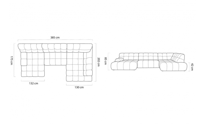 Stūra dīvāns CAMPILE XL